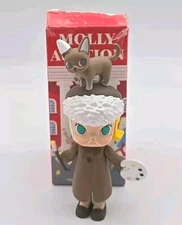 POP MART  KENNYSWORK Molly Auction Series Va Va Brown W/box Mini design doll toy