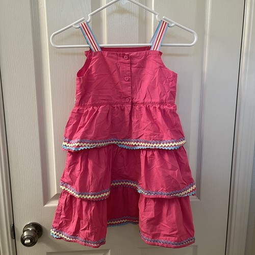 Gymboree Pink Poplin Tiered Dress Hello Cupcake Girls Size 7 - Picture 9 of 12