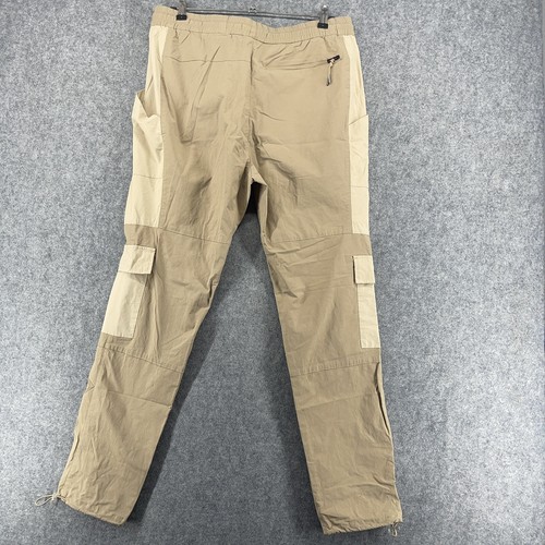 Pacsun Mens Cargo Stretch Pants Beige Tan Brown Drawstring Size Large - Picture 2 of 7