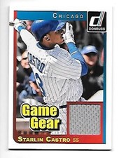 STARLIN CASTRO 2014 DONRUSS GAME GEAR MATERIALS #24 CUBS FREE COMBINED S/H