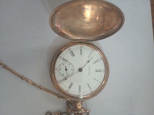 Antike Serviced Waltham Hunter Gehäuse Gold Filled Taschenuhr Seriennr. - Bild 4 von 14