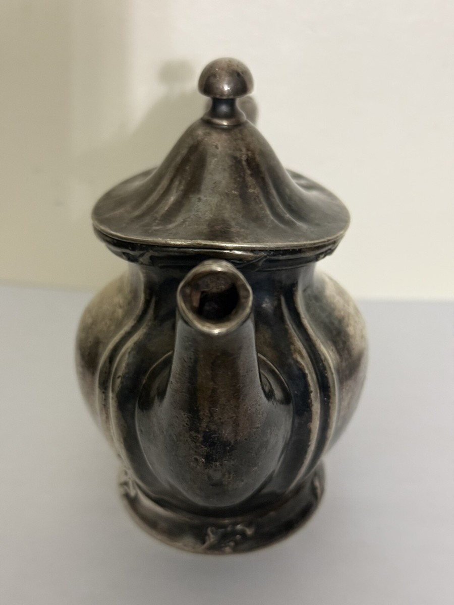 1931 Antique Reed and Barton Silver Soldered Tea Pot, 079-H