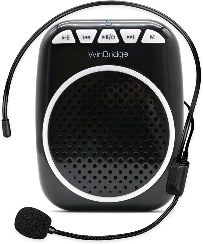 WinBridge WB001 Portable Voice Amplifier and Mic Headset Rechargeable Ultralight
