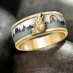wolf wedding rings