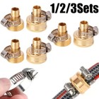 1/2" Garden Brass Mender End Repair Kit Hose Connector Male Female Diameter