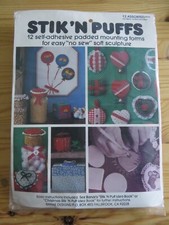 Vintage BN20 Stik 'N Puffs 12 Assorted For No Sew Fabric Crafting Soft Sculpture
