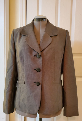 Le Suit 2PC Gray Polyester Flat Front Pant Suit Size 14 - Picture 2 of 12