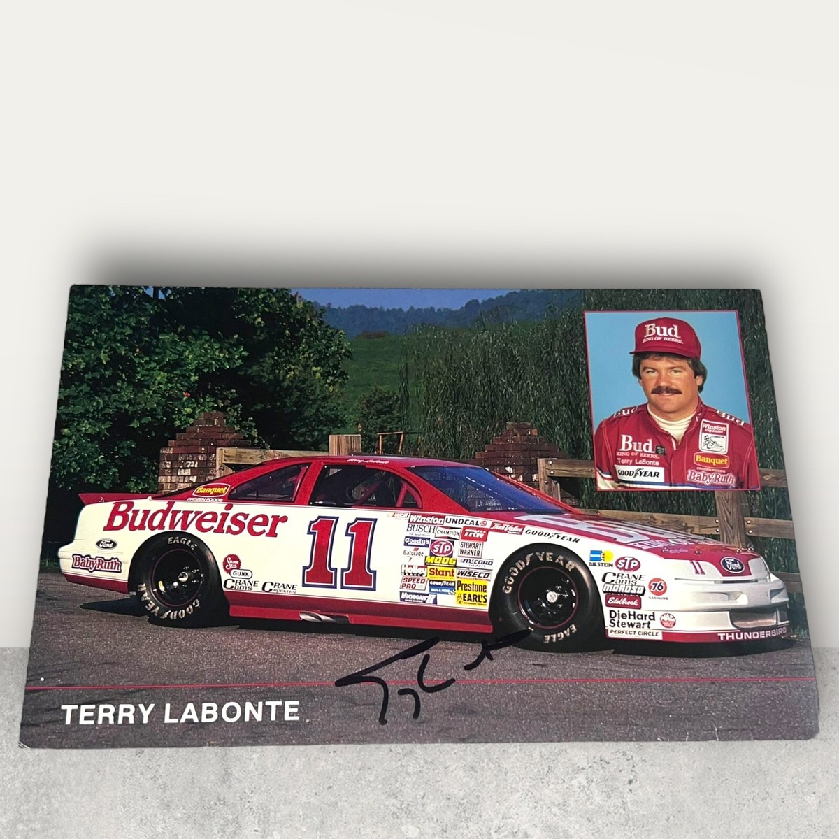 Terry Labonte HOF 1989 BUDWEISER FORD THUNDERBIRD #11 signed Terry Labonte HOF 1989 BUDWEISER FORD THUNDERBIRD #11 signed