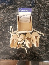 Vintage Mrs. Day's Ideal Baby Shoes Fabric and Lace Ruffle Trim Size1  2 pairs