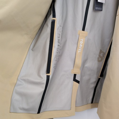 Alpha Tauri Coat Beige Mens XL Waterproof Packable ATA Okanu V2 - Picture 12 of 15
