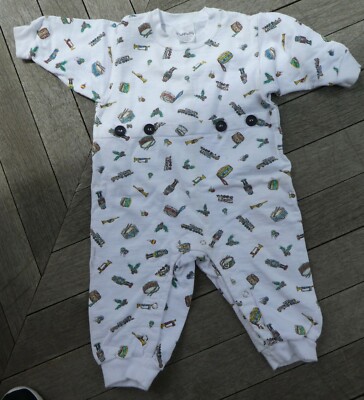 FLAPDOODLES ONE PIECE Long SLEEVED/LEGGED OUTFIT, 18 MONTH 100% Cotton