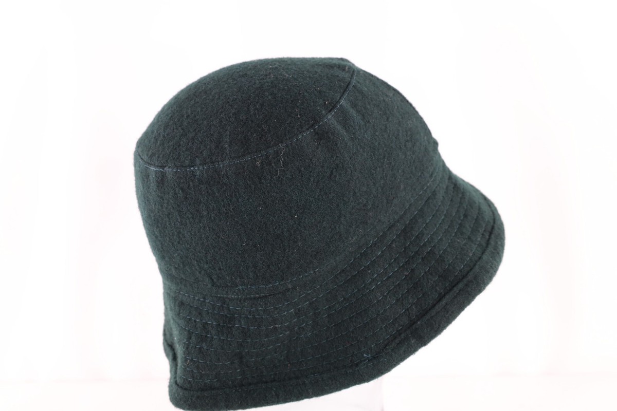 Vintage 90s Streetwear Blank Textured Knit Bucket Hat Cap Black Womens One Size Black Bucket Hat with Pocket - Streetwear Fashion Accessory  main image 3