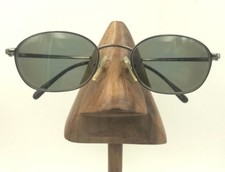 Vintage Marchon 309T Titanium Shiny Gunmetal Oval Sunglasses FRAMES ONLY