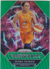 2021 Panini Prizm WNBA -FIREWORKS  Green Prizm #8 DIANA TAURASI