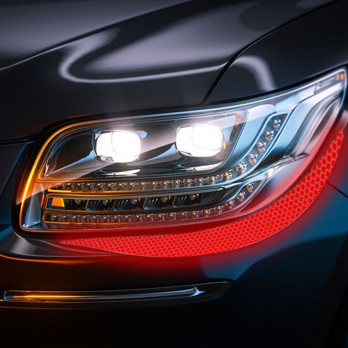 2Pcs Car Headlight Eyebrow Reflective Sticker Decor Safety Warning Accessories ' - Picture 7 of 15