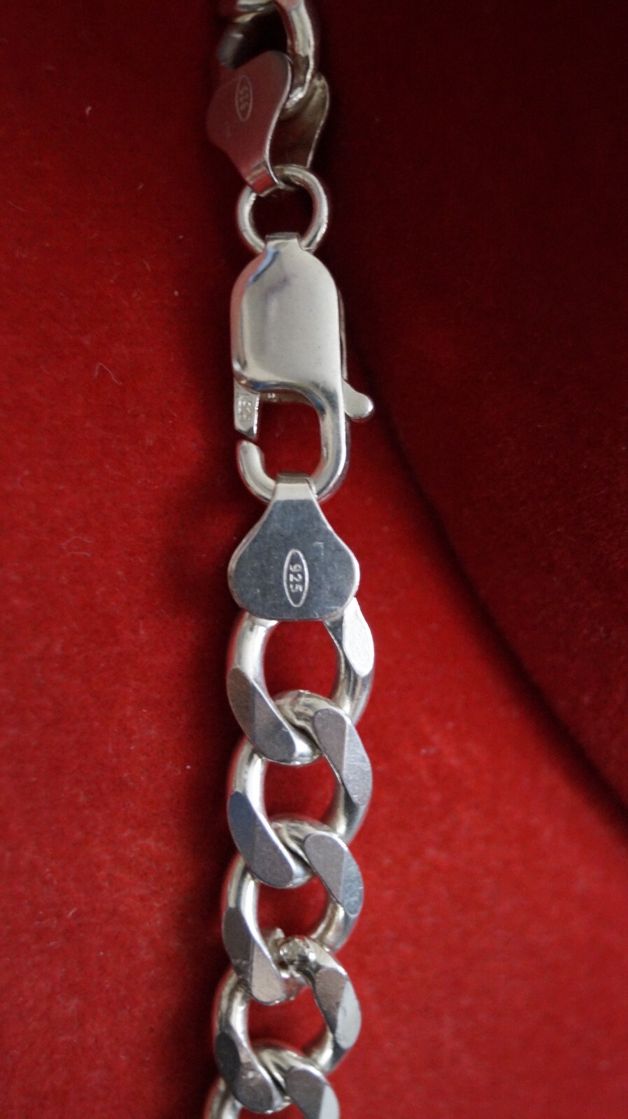 Silver 925 Necklace Chain Solid Men Hallmarked Vi… - image 3