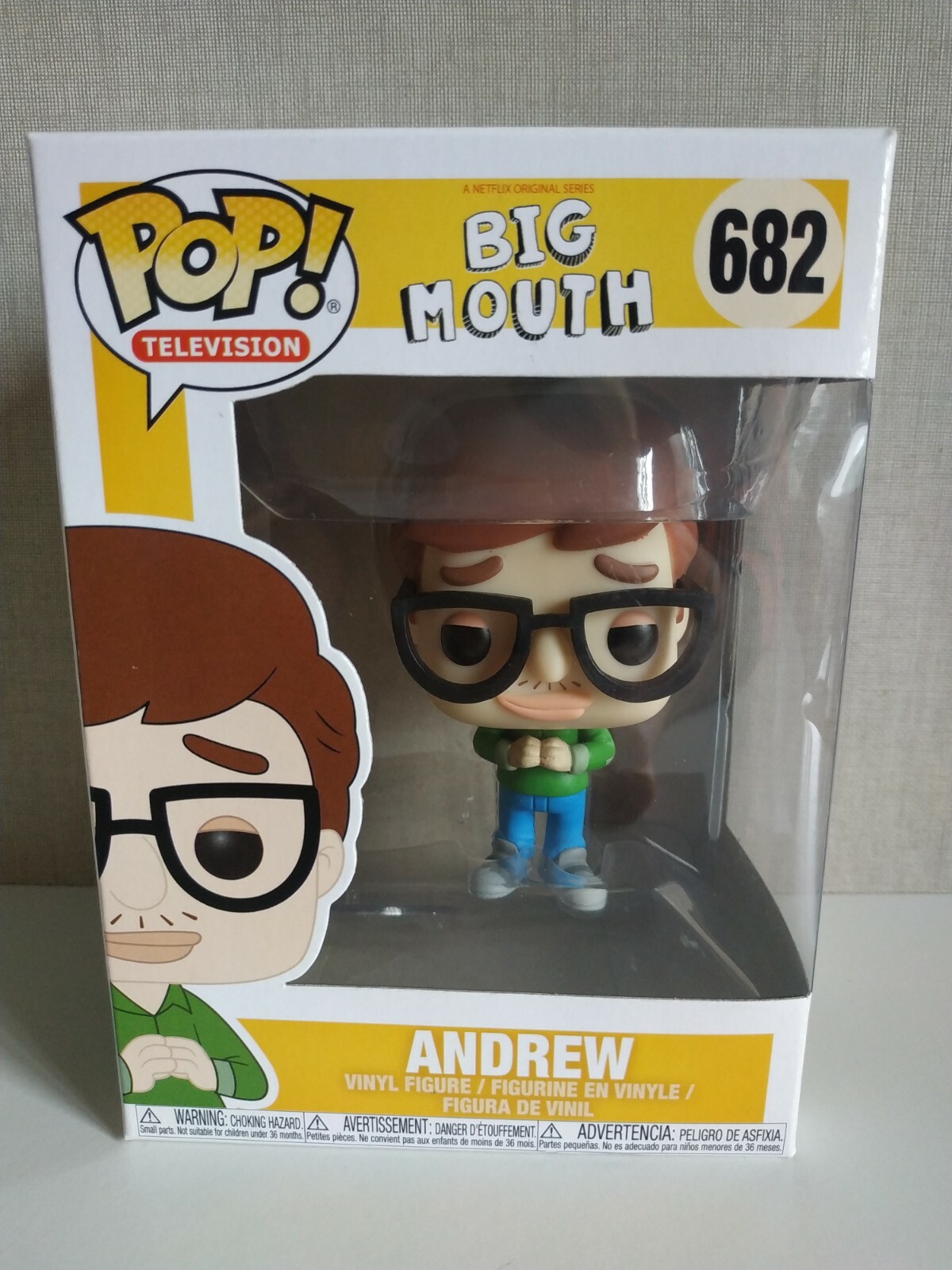Funko Pop Andrew Big Mouth # 682 Netflix Vaulted Ver Fotos- See Photos