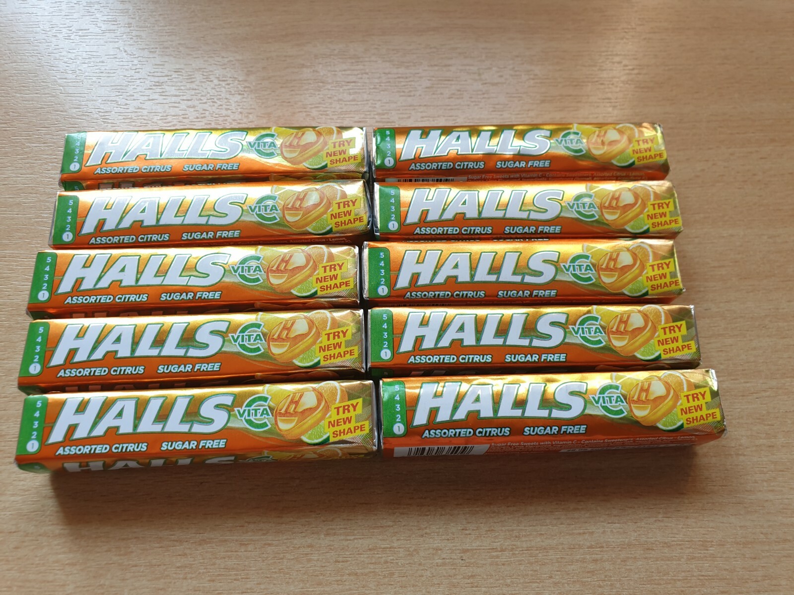 Halls Menthol CITRUS Sugar Free 10 PACKS x 32g JUST £10.79