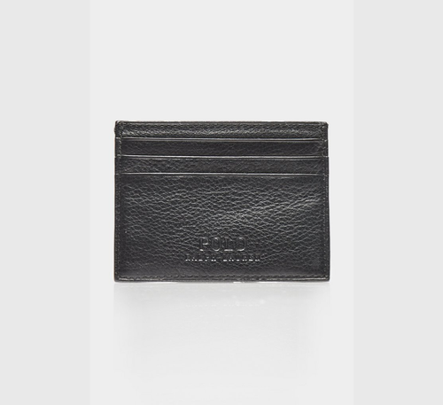 RALPH LAUREN POLO Soft grain card case wallet black New rrp £ 60