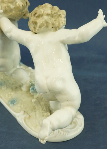 Hutschenreuther Karl Tutter Sculpture Porcelain Triptych PUTTI Germany Art DECO - Picture 11 of 21