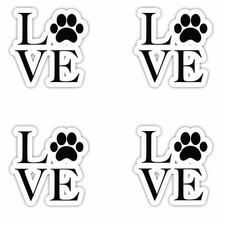  2 I Love Dogs Inspirational Quote Sticker Decal 2.5"