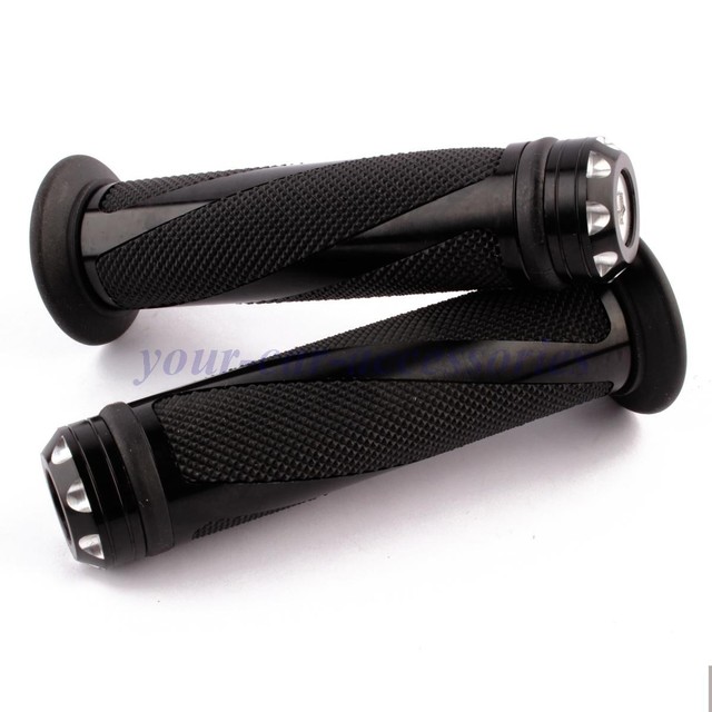 BLACK WHIRL ALUMINUM RUBBER 7/8" HAND GRIPS FOR Kawasaki ...