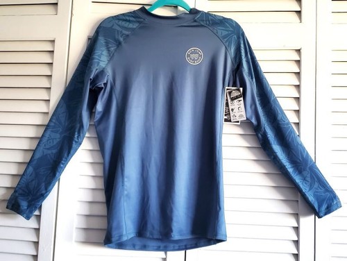 Ron Jon Teen's Vector Royal Long Sleeve Rash Guard UPF 50, Size XL, Blue, NWT