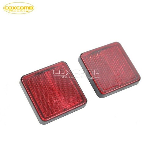 Universal Car Trailer Truck Motorbike Square Reflector Blue Red White Reflective - Picture 5 of 12