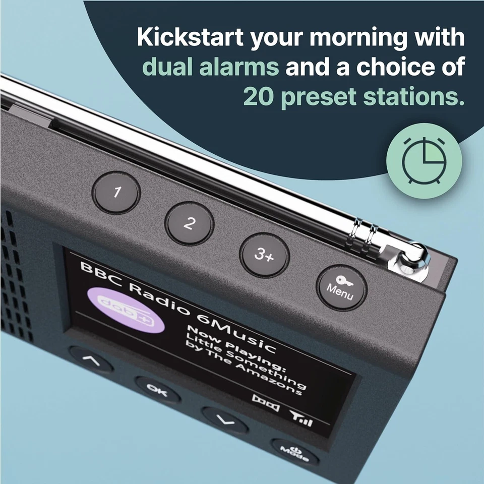 Akkuradio DAB+, UKW, BT, USB, Kopfhörerbuchse,tragbar,Majority Eddington,GEPRÜFT - Bild 3 von 4