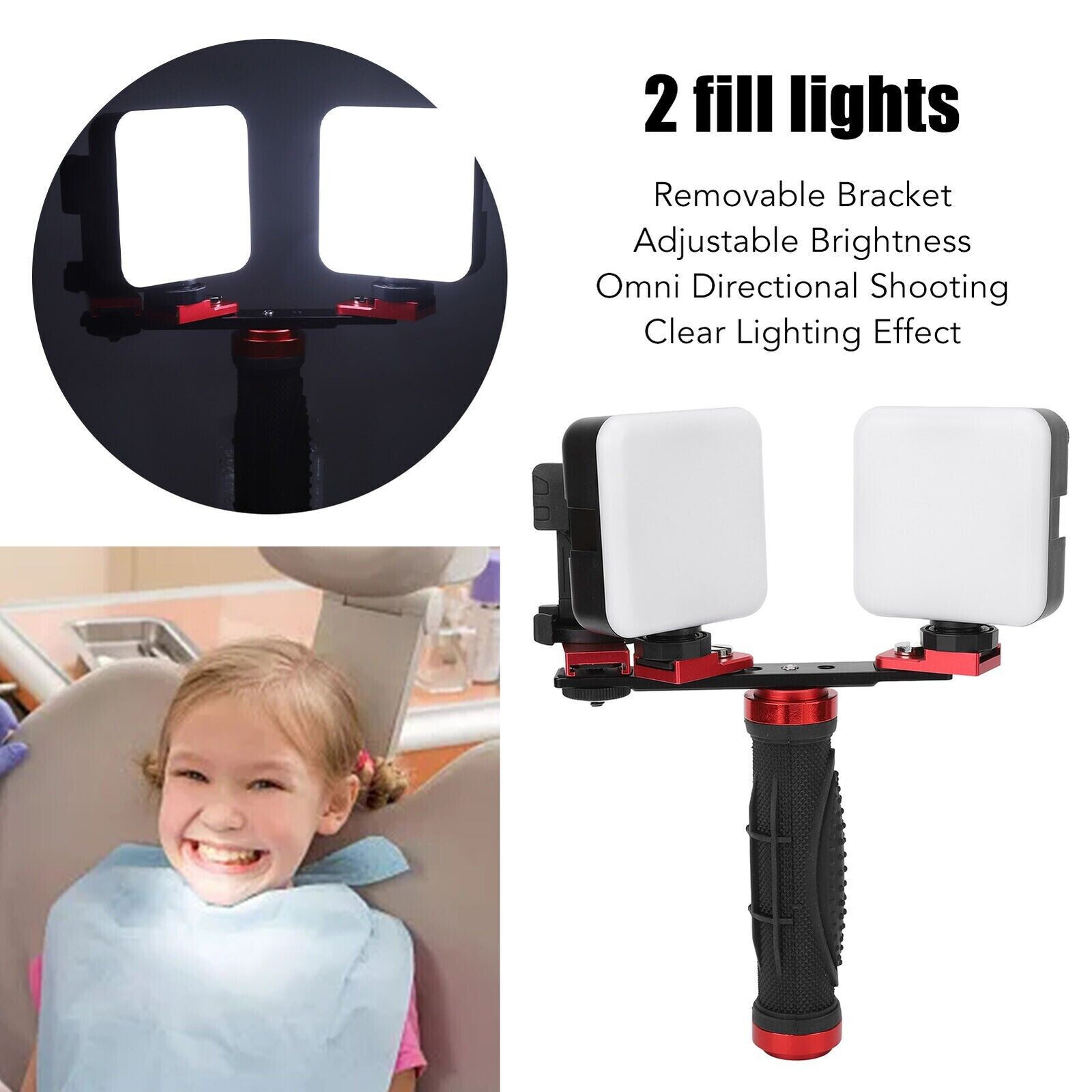 Fill Lamp Dental Mobile Photography Fill Light Lamp Recharge Filling LED Flash ...
