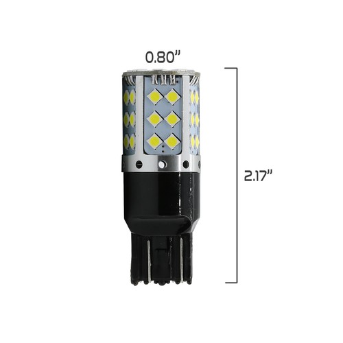 7443 T20 LED 6000K Blanco Alta Potencia Señal de giro Aparcamiento DRL Bombillas de luz inversa - Imagen 5 de 6