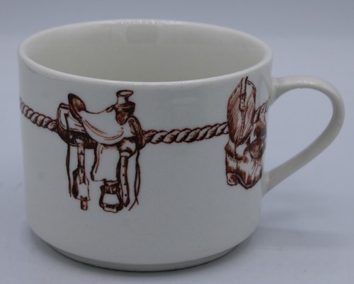Todays Home ~ Taza de café y platillo (s) con temática occidental ~ Botas, silla de montar - Imagen 10 de 17