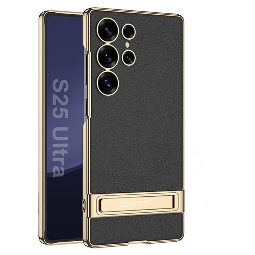 For Samsung Galaxy S25 Ultra Gold Electroplated PC Frame Heavy Duty Case - Picture 11 of 13
