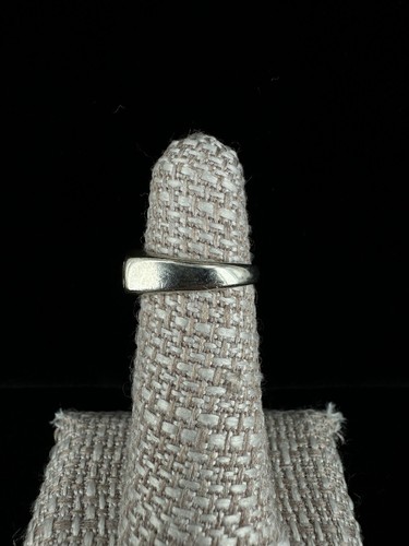 Antique Art Deco 14k White Gold Spinel & Sapphire Trilogy 3 Stone Ring Band Sz 4 - Picture 3 of 8