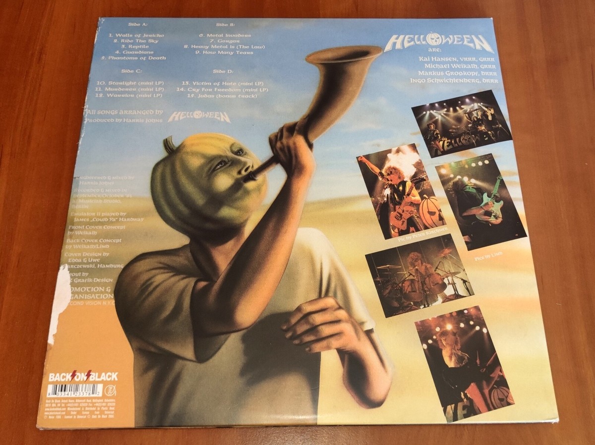 HELLOWEEN WALLS OF JERICHO 2x LP *RARE* RED CLEAR VINYL BOB PRESS