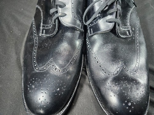 Brooks Brother England 975 Wingtip Black Leather Sz 44 D EUR 10 US - Picture 3 of 15