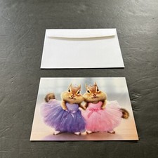 Chipmunk Ballerina Duo Funny Thank You Card - Greeting Card by Avanti Press