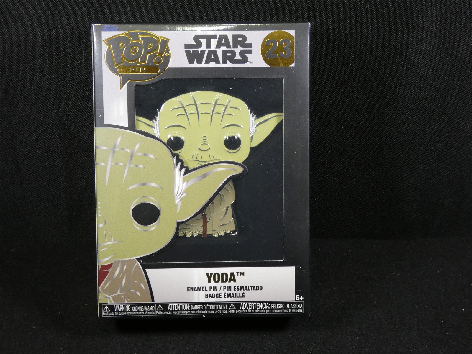New Sealed Star Wars Disney Funko Pop Enamel Pin with Stand Yoda #23 Jedi