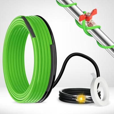 16 Feet Pipe Heat Cable for Water Pipe Freeze Protection, Self-Regulating Heat T