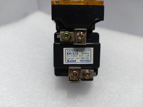 Koino KH-512 Pilot Light Button Lamp 50-60hz P.220v 6.3v Contact Volt 250v 6a - Picture 3 of 7