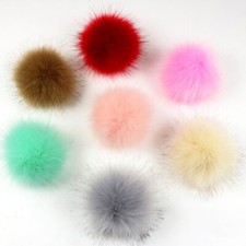 1PCS Soft Faux Fox Fur Pom Pom Ball Hat Clothes Shoes Decoration Accessories Lot