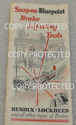 #ad #ad Snap on Bluepoint Brake Adjusting Tools Catalog Issued 1930 Copy from Original $9.99
