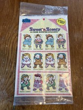 Vtg 1980s Sweet  Scenty Scratch and Sniff Rose Scented Stickers Dolls Girls