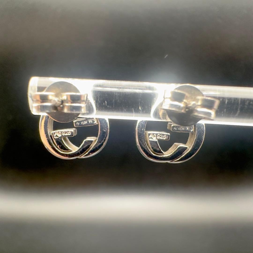 Extreme Gucci Earrings Interlocking Silver 1733 - image 4