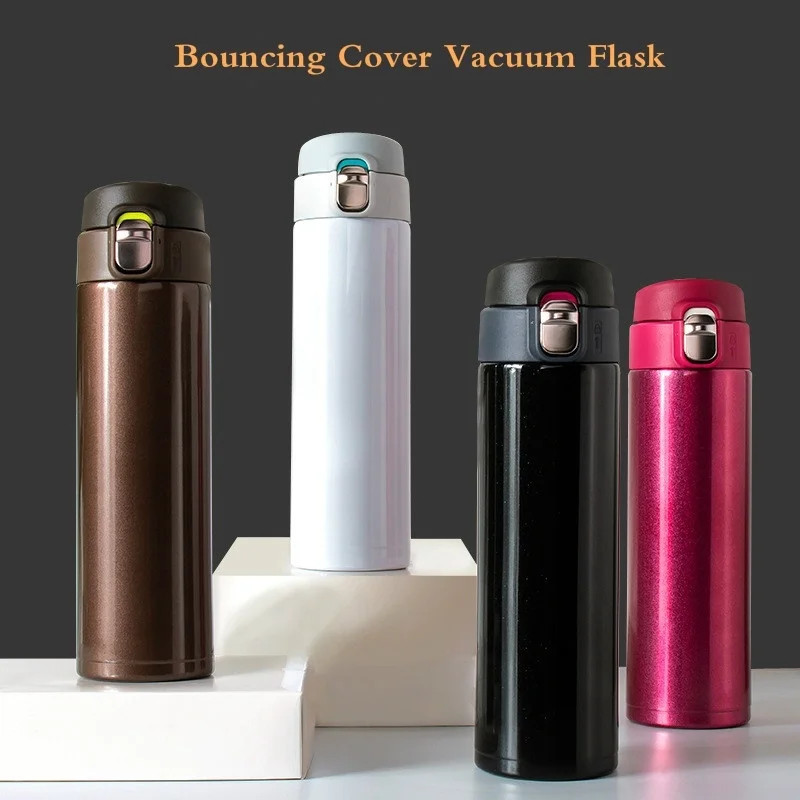 Gourde isotherme 500ml en acier inoxydable flacon sous vide thermos à café étanche