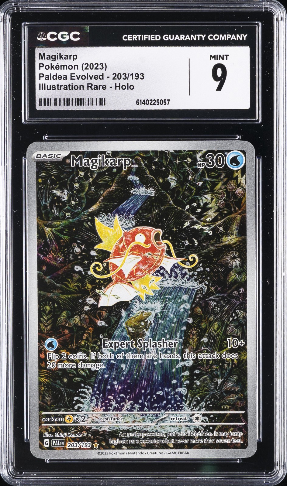2023 POKEMON PALDEA EVOLVED ILLUSTRATION RARE - HOLO #203/193 MAGIKARP CGC 9