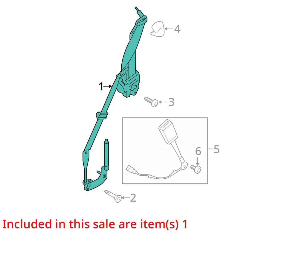 Cinturón de seguridad delantero izquierdo usado se adapta a: Ford Mustang 2017 canastilla conductor retractor Foto 4 de 4