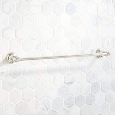 Signature Hardware SHBE18TB2PN Beasley 18" Towel Bar, Polished Nickel