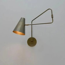 Vintage Industrial Wall Sconce Light Brass Swing Arm Lamp Adjustable Retro Fixtu