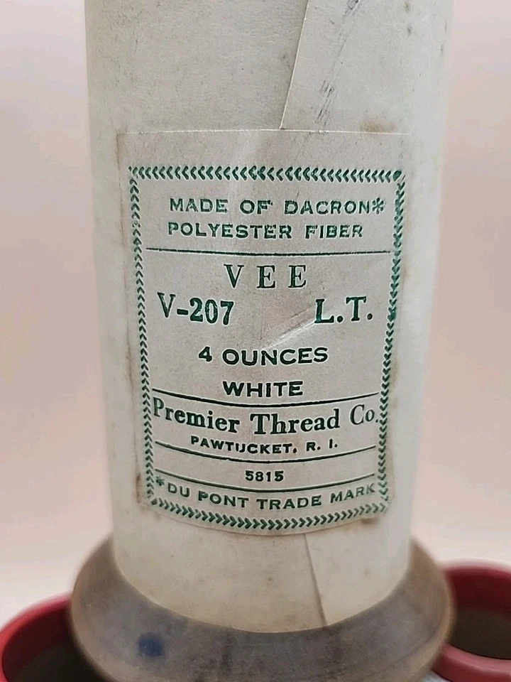 1 Spool - White 1/4lb Dacron Bowstring Material Long Bow String  Made In USA NOS - Image 3 of 4